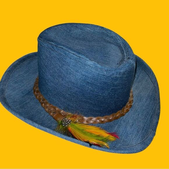 Retro throw back denim cowgirl hat! New unisex main image 9